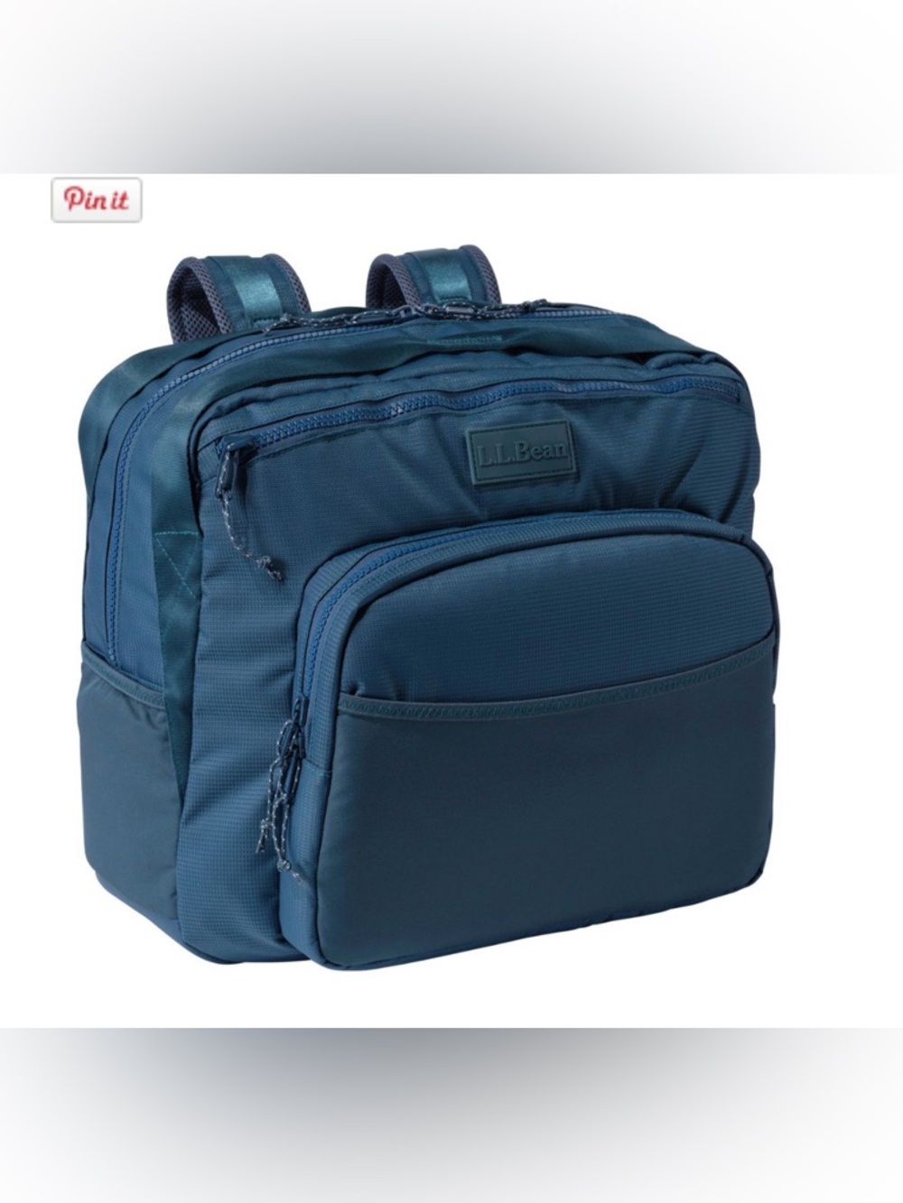 L.L. bean diaper backpack Atlantic blue tote bag insulated pocket